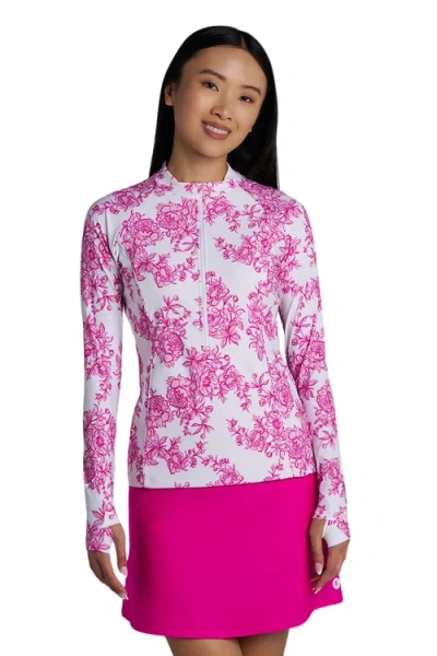 Coolibar Escalante Zip Rash Guard, Upf 50+ Sun Protection In Pattern