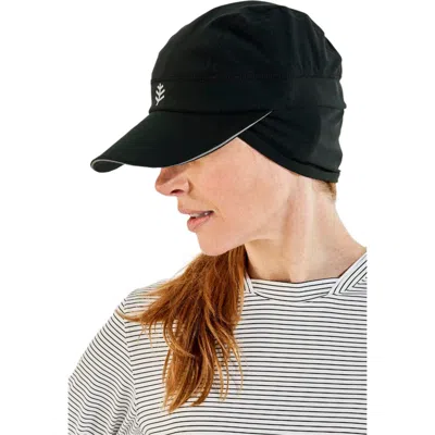Coolibar Fitness Cap With Ear Coverage In Black