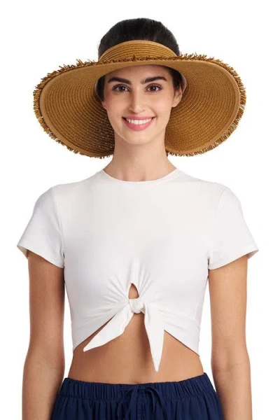 Coolibar Frayed Rolled Visor, Upf 50+ Sun Protection In Pattern