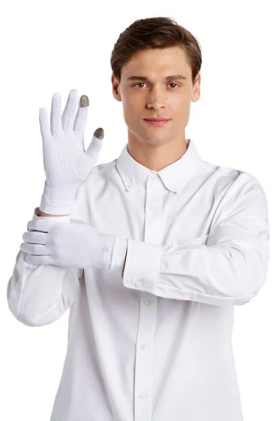 Coolibar Full Finger Uv Sun Gloves In White