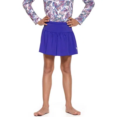 Coolibar Kids'  Girl's Wavecatcher Swim Skirt, Upf 50+ Sun Protection In Blue