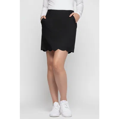 Coolibar Golf Skort With Scallop Detail In Black