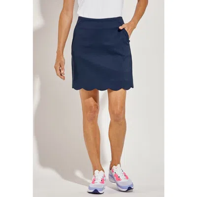 Coolibar Golf Skort With Scallop Detail In Burgundy