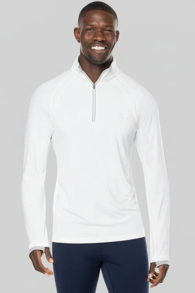 Coolibar Half-zip Rash Guard In White