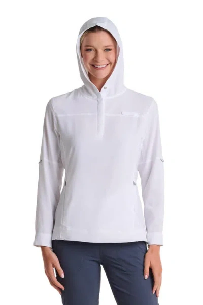 Coolibar Henley Hoodie In White