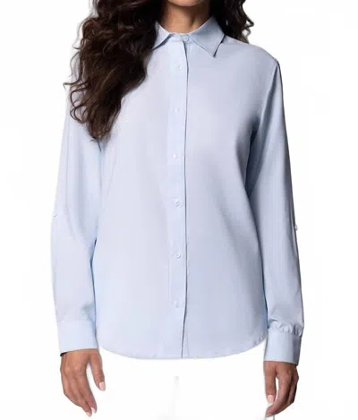 Coolibar Hepburn Long Sleeve Shirt In Light Blue