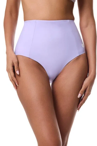 Coolibar High Rise Swim Bottoms In Purple