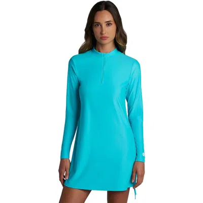 Coolibar Key Biscayne Ruche Swim Top, Upf 50+ Sun Protection In  Blue
