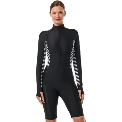 Coolibar Knee Length Swimsuit In Black
