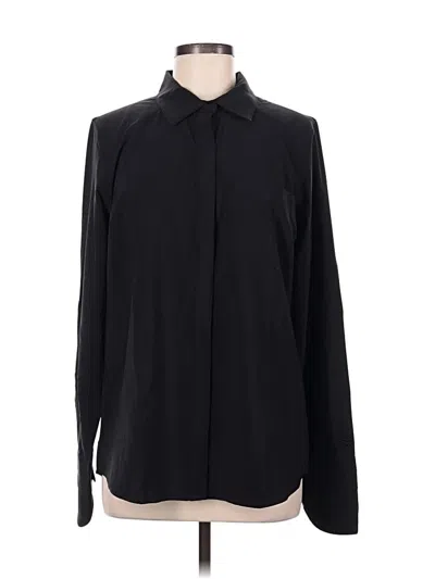 Pre-owned Coolibar Long Sleeve Blouse In Black