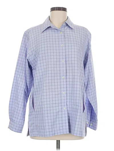 Pre-owned Coolibar Long Sleeve Blouse In Blue