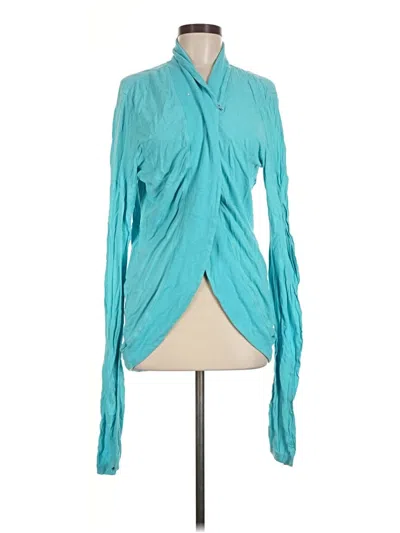 Pre-owned Coolibar Long Sleeve Blouse In Teal
