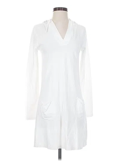 Pre-owned Coolibar Long Sleeve Polo Shirt In White