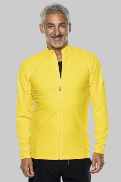 Coolibar Long Sleeve Swim Jacket In Yellow