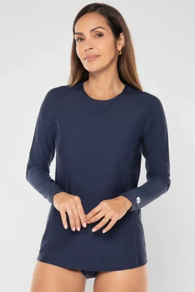 Coolibar Long Sleeve Swim Shirt In Blue