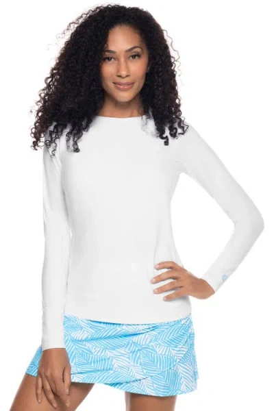 Coolibar Long Sleeve Swim Shirt In White