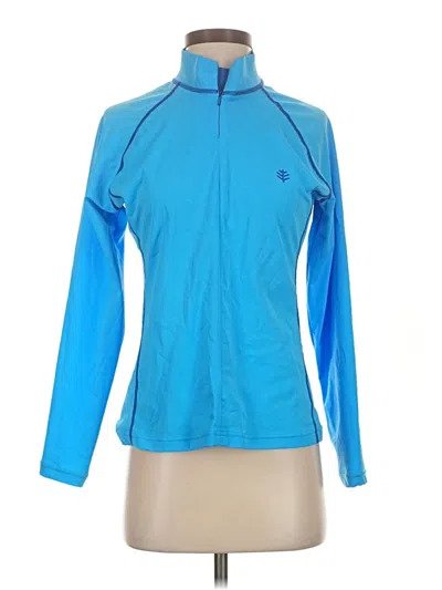 Pre-owned Coolibar Long Sleeve T-shirt In Blue