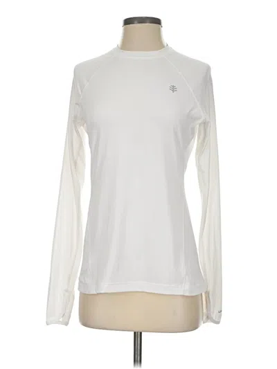 Pre-owned Coolibar Long Sleeve T-shirt In Ivory