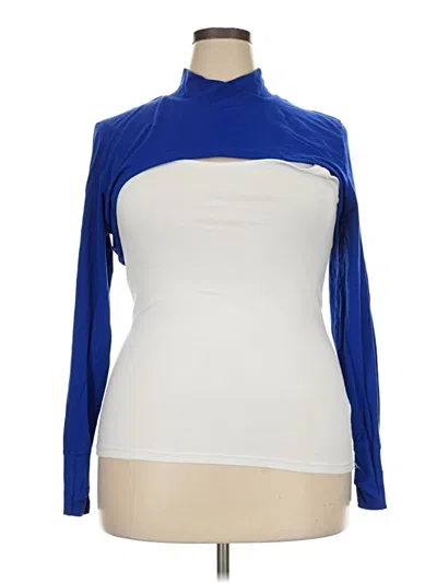 Pre-owned Coolibar Long Sleeve Turtleneck In Blue