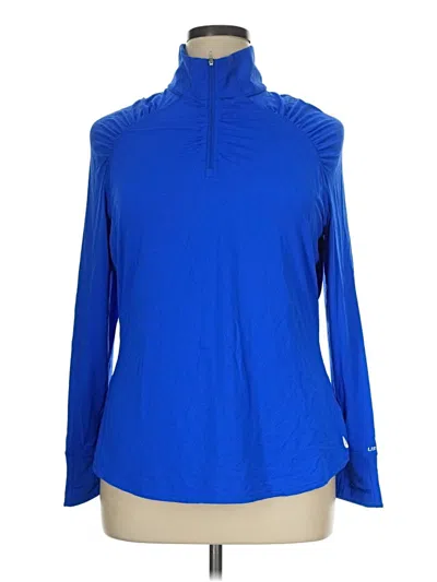Pre-owned Coolibar Long Sleeve Turtleneck In Blue