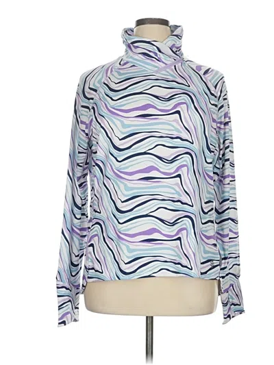 Pre-owned Coolibar Long Sleeve Turtleneck In Purple