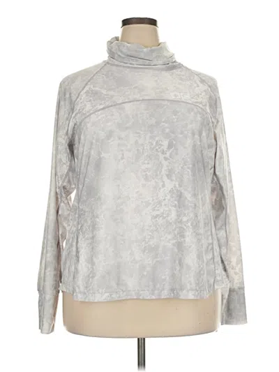 Pre-owned Coolibar Long Sleeve Turtleneck In Silver