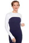 Coolibar Luna Pullover Shrug, Upf 50+ Sun Protection In Blue