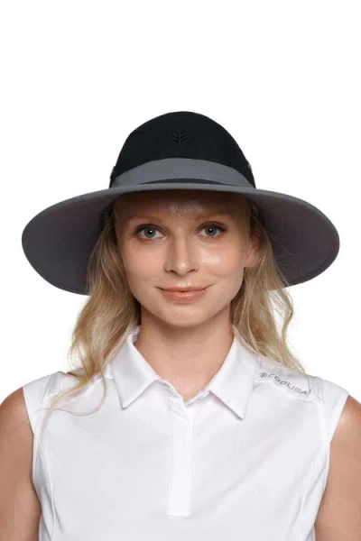 Coolibar Matchplay Wide Brim Golf Hat, Upf 50+ Sun Protection In Black