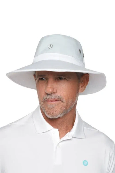 Coolibar Matchplay Wide Brim Golf Hat, Upf 50+ Sun Protection In White