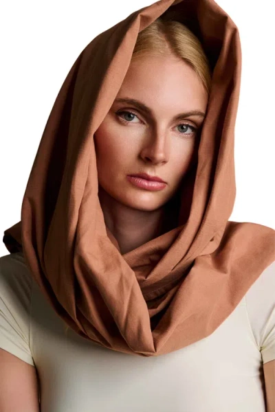 Coolibar Melbourne Shawl With Fringed Hem, Upf 50+ Sun Protection In Brown