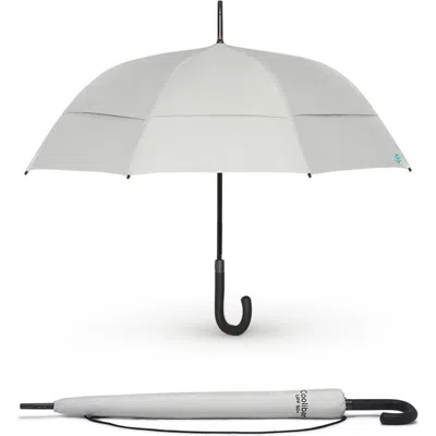Coolibar Morada 48 Inch Calotta Fashion Umbrella, Upf 50+ Sun Protection In Gray