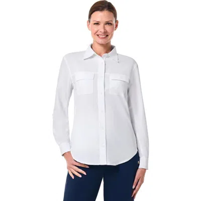 Coolibar Mylitta Travel Long Sleeve Shirt, Upf 50+ Sun Protection In White