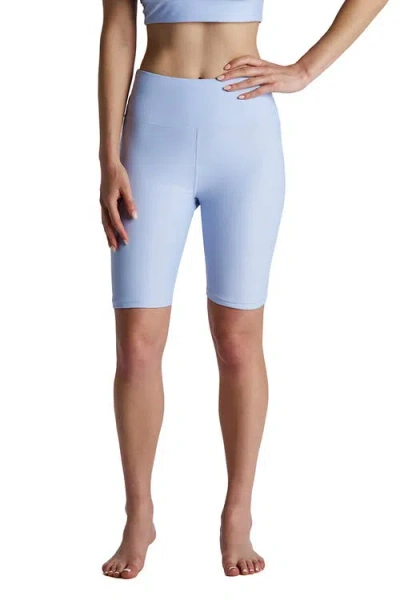 Coolibar Ocean Sculpt High Rise Swim Shorts, Upf 50+ Sun Protection In Blue