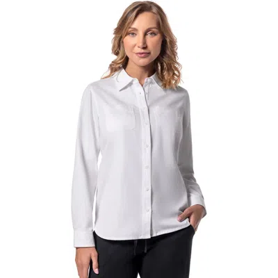 Coolibar Peninsula Chambray Long Sleeve Shirt, Upf 50+ Sun Protection In White