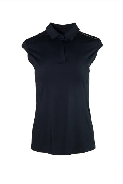 Coolibar Performance Sleeveless Polo In Black