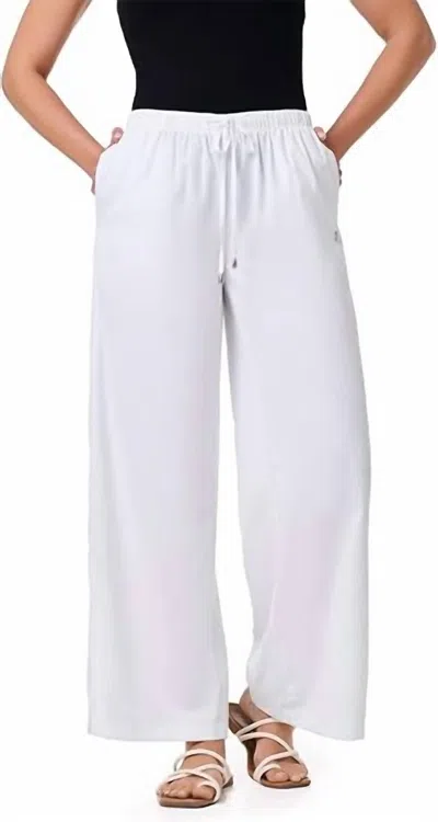 Coolibar Petra Wide Leg Pant In White