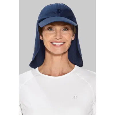 Coolibar Pool Cap With Neck Drape In Blue