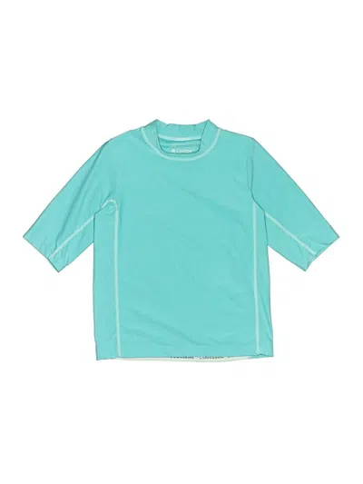 Pre-owned Coolibar Kids' Rash Guard In Teal
