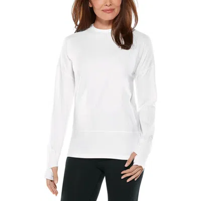Coolibar Relaxed Long Sleeve T-shirt In White