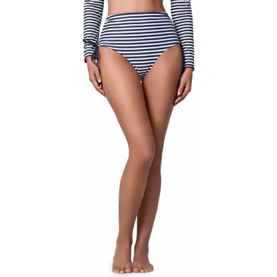 Coolibar Reversible Ruche Swim Bottoms In Blue