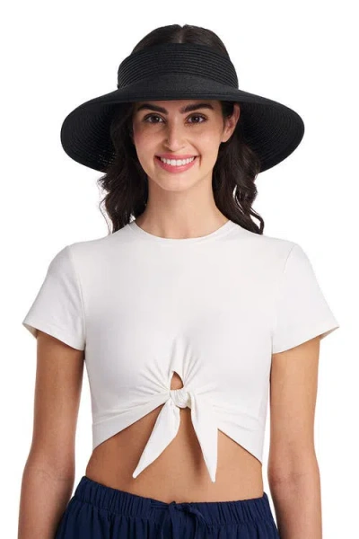 Coolibar Rolled Visor, Upf 50+ Sun Protection In Black
