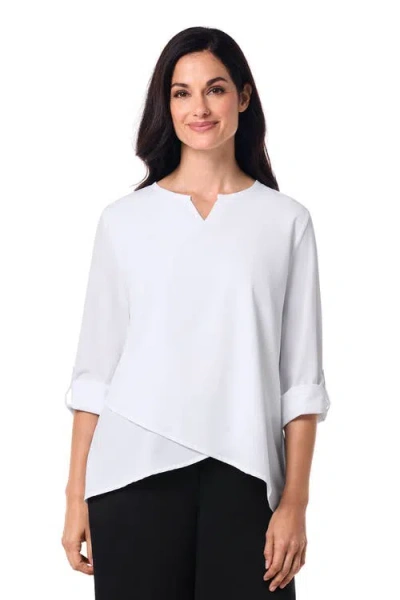 Coolibar Santa Barbara Tunic Top With Roll-up Sleeves, Upf 50+ Sun Protection In White
