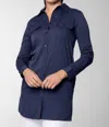 Coolibar Santorini Tunic Shirt In Navy In Blue