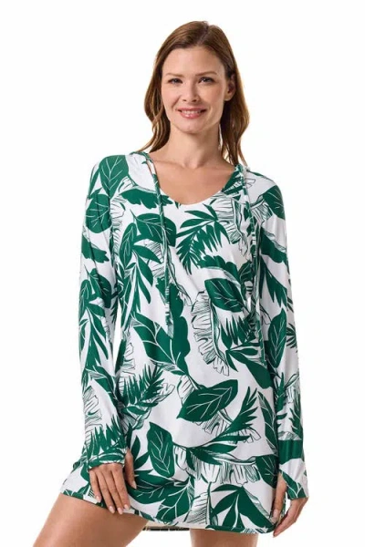 Coolibar Seacoast Hooded Cover-up Dress, Upf 50+ Sun Protection In Multi