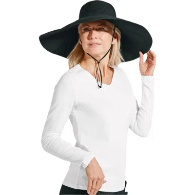 Coolibar Shelby Ultra Wide Sun Hat, Upf 50+ Sun Protection In Black