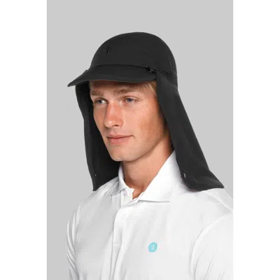 Coolibar Sports Cap With Removable Neck Drape In Black