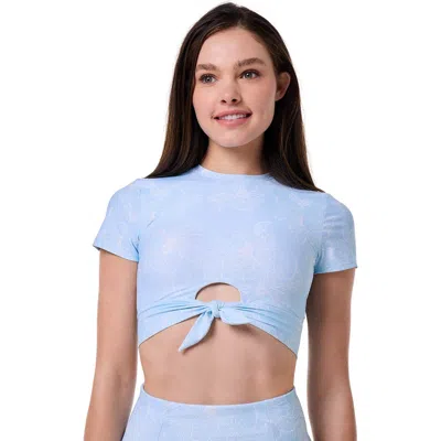 Coolibar Swim Crop Top In Blue