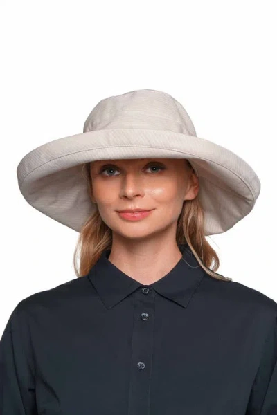 Coolibar Sydney Kettle Brim Hat, Upf 50+ Sun Protection In Natural Modern Herringbone