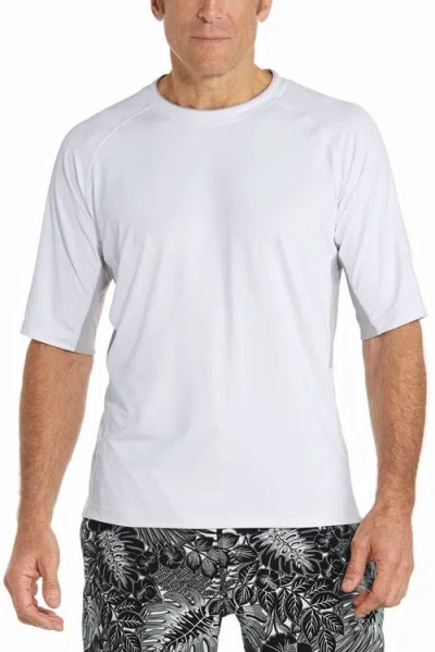 Coolibar Ultimate Short Sleeve Rash Guard, Upf 50+ Sun Protection In White