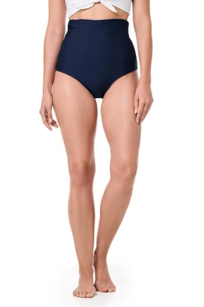 Coolibar Ultra High Rise Swim Bottoms In Burgundy